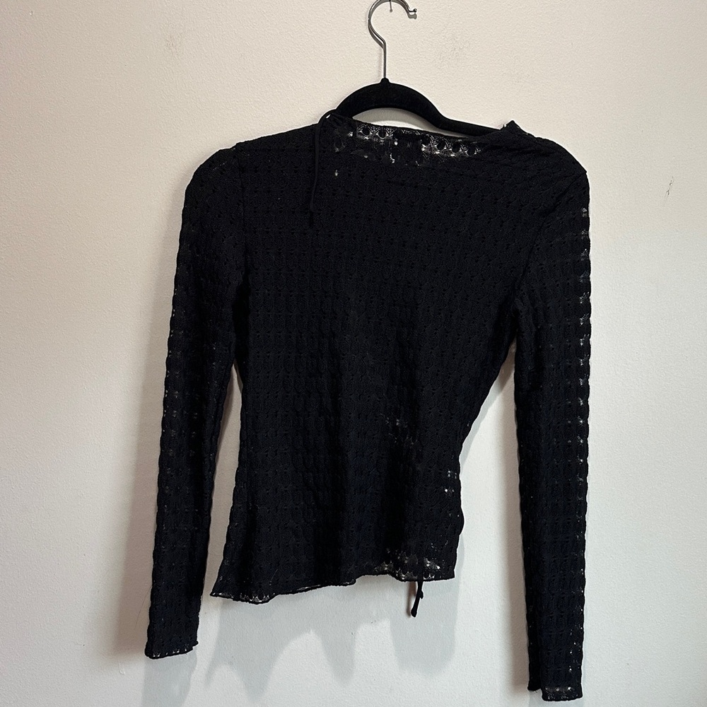 Princess Polly Carisha Black Lace Wrap Top - Picture 7 of 13